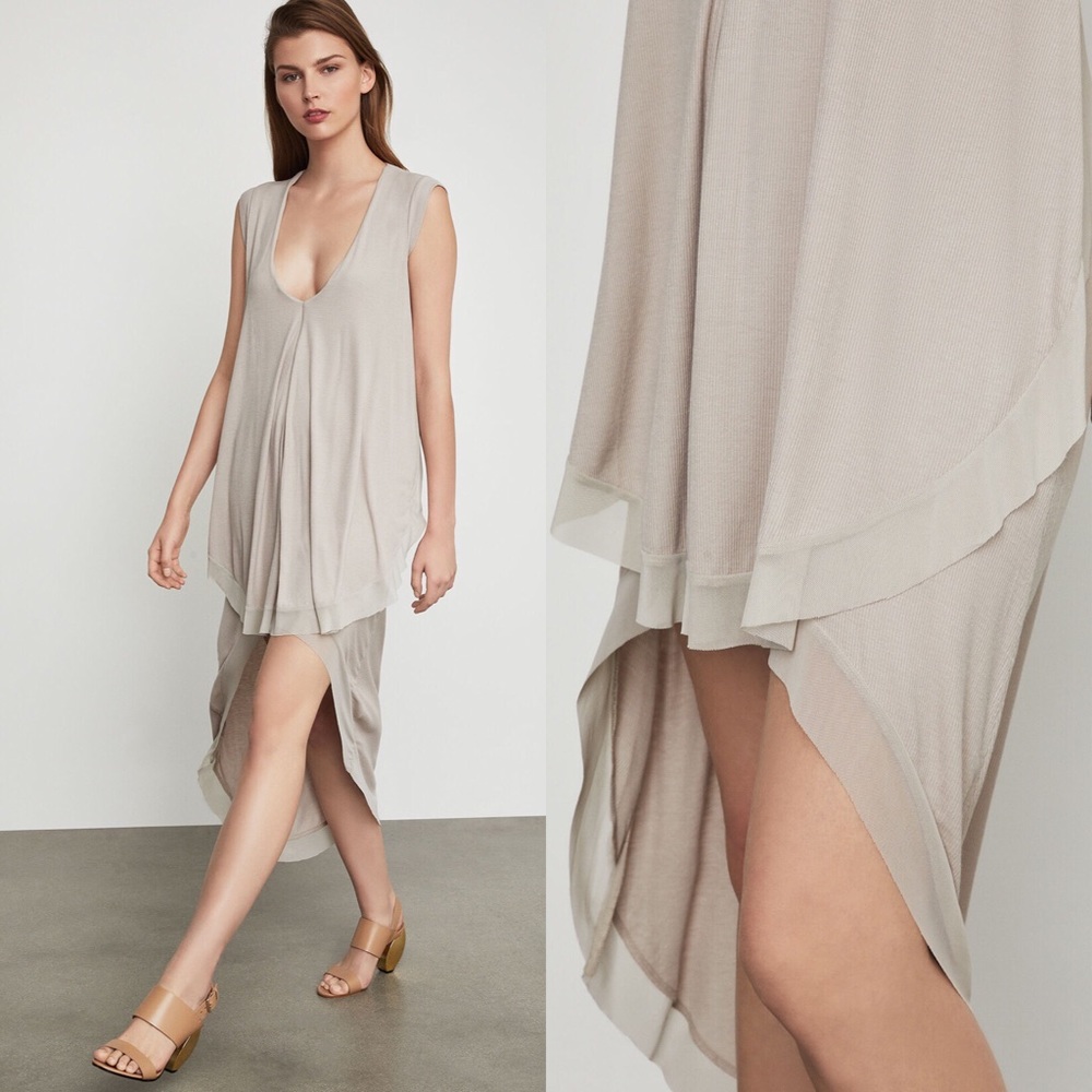 Bcbg MaxAzria Cydnee Ruffled Rayon High-Low Dress - Picture 3 of 9
